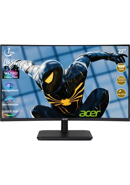 ED270UP 27" 165Hz 1ms (HDMI+Display) Adaptive-Sync QHD Curved Monitör UM.HE0EE.P10