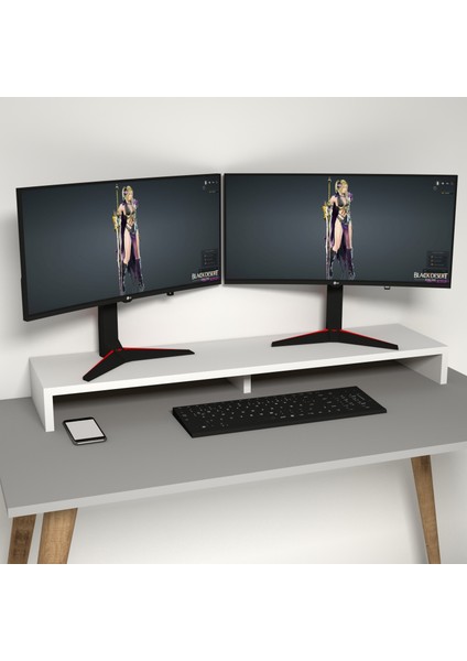Carry Beyaz Monitör Yükseltici Soundbar Stand fırsatları