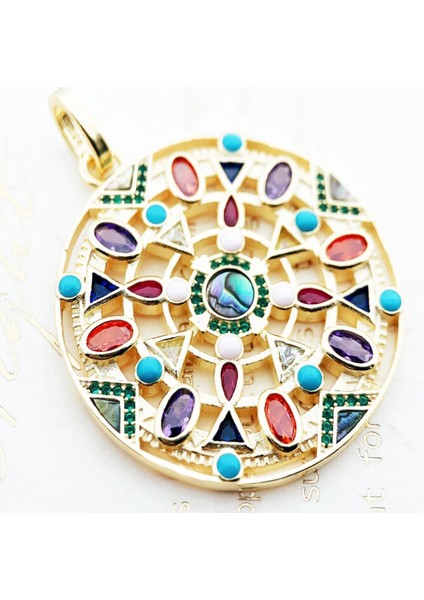 TS001531 Sarı Paradisiacal Doğa Tılsım 60 cm 925 Ayar Gümüş