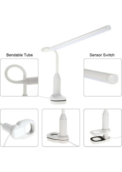 LED Esnek USB Dokunmatik Masa Lambası Çalışma Okuma Gece Lambası (Yurt Dışından)