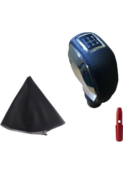 Citroen C-Elysee Deri Kaplama Krom Spor Vites Topuzu ve Körüğü