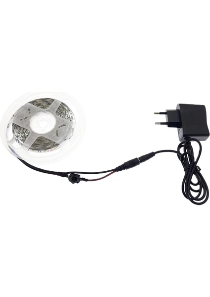 3 Çipli Gün Işığı Şerit LED 5 mt + 12V Adaptör Kuruluma Hazır Set