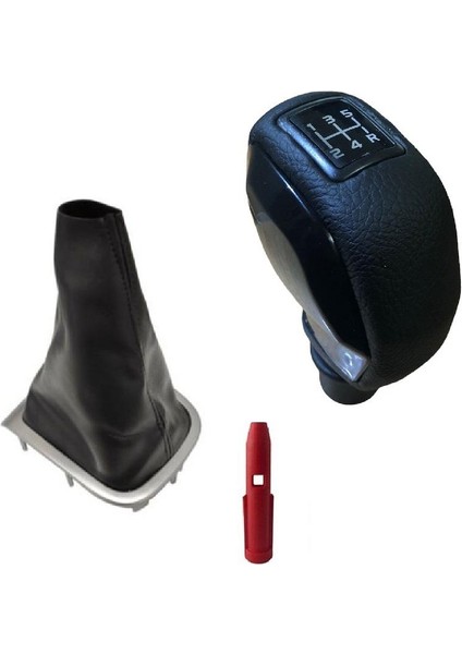 Renault Megane 3 Deri Kaplama Siyah Spor Vites Topuzu ve Körüğü