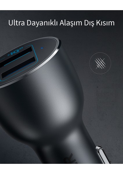 PowerDrive III 2-Port 36W Hızlı Araç Şarj Cihazı (Anker Türkiye Garantili) modelleri