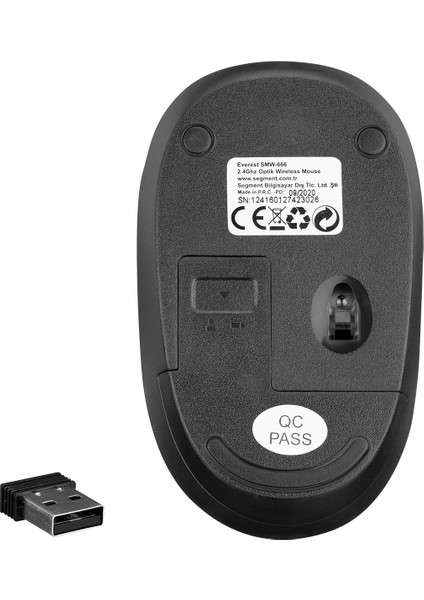SMW-666 USB Siyah 2.4ghz Optik Wireless Mouse