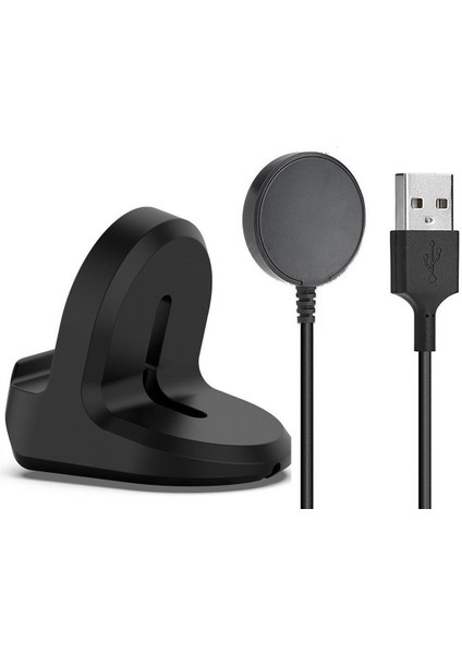 Samsung Galaxy Watch Active 2 44 mm SM-R820NZ Manyetik Kablosuz USB Şarj Kablosu ve Şarj Standı 2 In 1