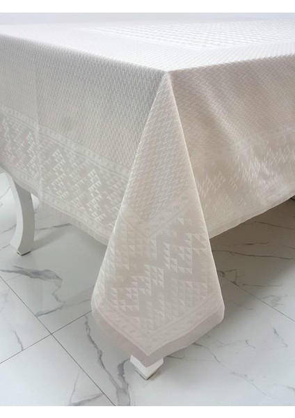 Ezgi Lüx Jakar Polycotton Kumaş Taş Masa Örtüsü Dikdörtgen 160x350 cm - 1070