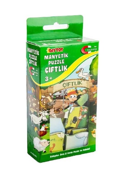 Dıy-Toy Yayınları Manyetik Çitflik Puzzle 35 Parça