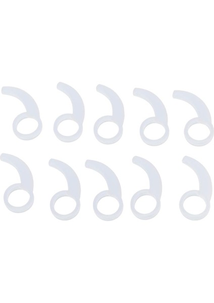 10X Evrensel Silikon Klip Kanca Kulak Içi Kulaklık Için Kulaklık Askı 9MM-13MM Beyaz (Yurt Dışından)