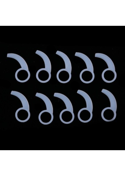 10X Evrensel Silikon Klip Kanca Kulak Içi Kulaklık Için Kulaklık Askı 9MM-13MM Beyaz (Yurt Dışından) modelleri