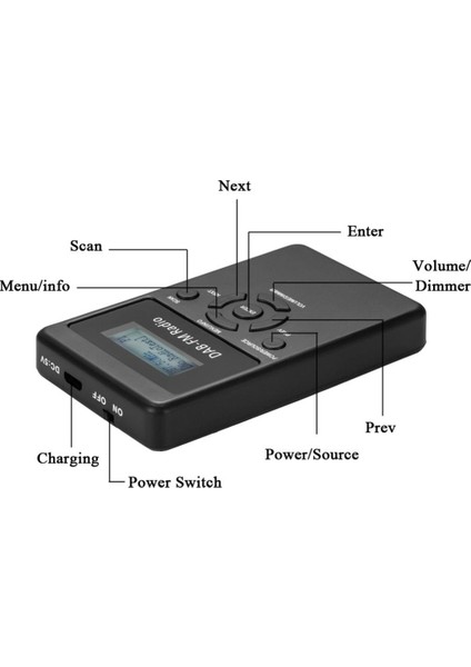 Dab - / Fm Rds Radyo Cep Dijital Dab Radyo Alıcısı W / Şarj Edilebilir Pil (Yurt Dışından)
