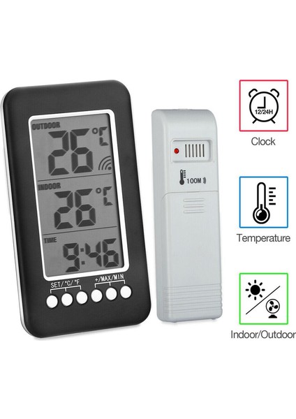 Dijital Kapalı - Açık Termometre Akıllı Saat Sıcaklık Test Aracı (Yurt Dışından)