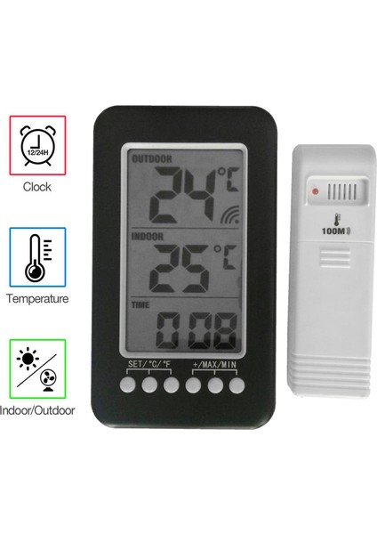 Dijital Kapalı - Açık Termometre Akıllı Saat Sıcaklık Test Aracı (Yurt Dışından)
