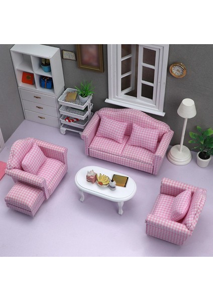 Çocuklar Için 1/12 Minyatür Dollhouse Kanepe Kiti Çocuklar Için Yastık Narin (Yurt Dışından) modelleri