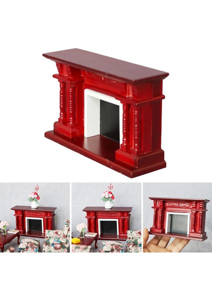 Ahşap Minyatür Şömine Model Oyuncaklar 1/12 Bebek Evi Mobilya Dekor Için (Yurt Dışından)
