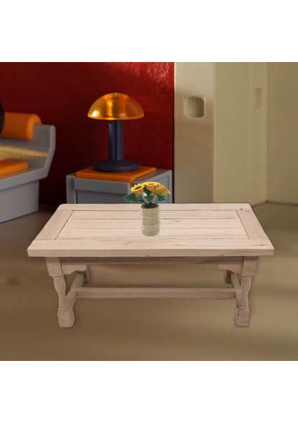 Dollhouse Mobilya Için 1/12 Boyasız Ahşap Son Masa Masası (Yurt Dışından) indirimleri