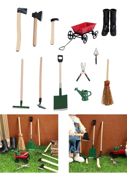 12 Adet Minyatür Bahçe Araçları Bebek Evi Aksesuarları Için Oyuncak Pretend Pretend (Yurt Dışından) fiyatları