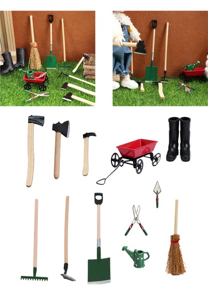 12 Adet Minyatür Bahçe Araçları Bebek Evi Aksesuarları Için Oyuncak Pretend Pretend (Yurt Dışından) indirimleri
