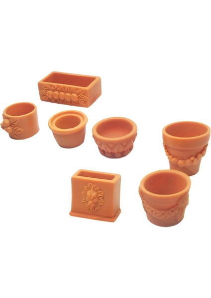 7 Adet Mini Plastik Oyma Bonsai Saksı 1:12 Dollhouse Minyatür (Yurt Dışından) indirimleri