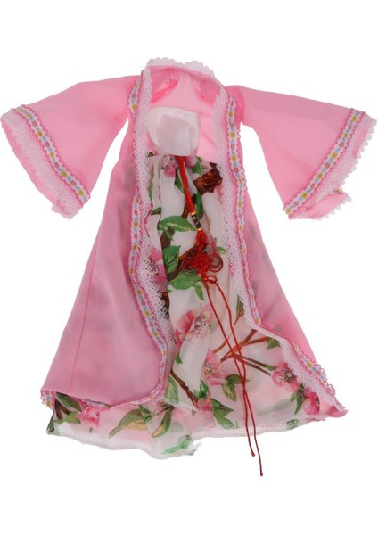 Pembe Çin Geleneksel Stil Bez Elbise Kıyafet Bebekler Giyim Giysi Için Fit Giydir Aksesuarları Çocuk Oyuncak Hediye (Yurt Dışından) fiyatları