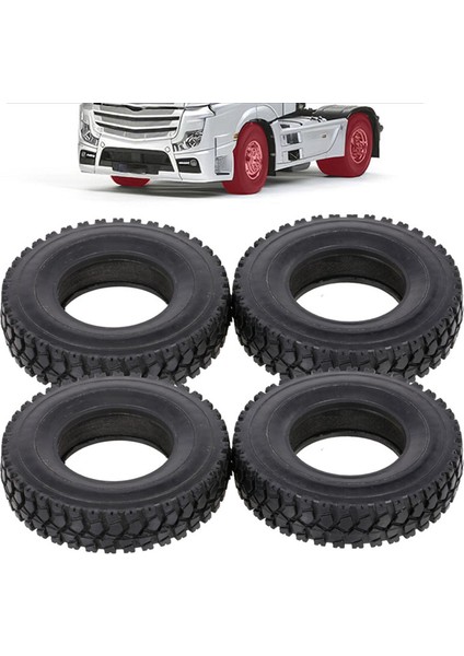 4 Parça Lastikler Kauçuk Güzel Kavrama Aksesuarları Mikro Tamiya 1/14 Rc Paletli Çakıllı Desen (Yurt Dışından)