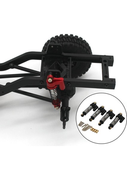 4 Parça Amortisör 1:18 Uzaktan Kumanda Araç Siyah Için Dişli Tele Damper (Yurt Dışından)
