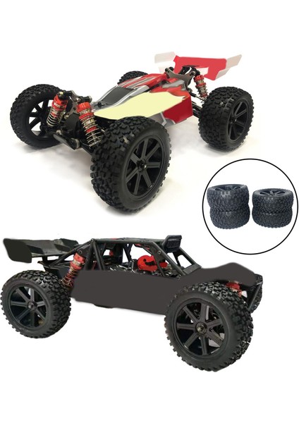 Rc Lastikler Modifikasyon Aksesuarları Dıy Için Wltoys 124018 124017 1/12 Rc Araba 4 Adet Ön ve Arka (Yurt Dışından) fırsatları
