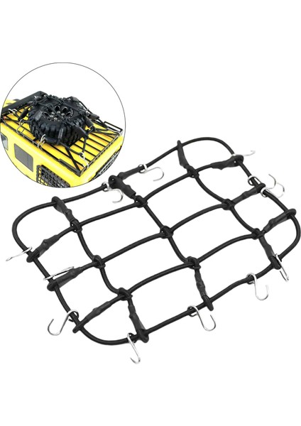 Dekorasyon Bagaj Net 73X60MM 1/24 1:24 Ölçekli W / Kanca Trawrıcs Parçaları Siyah (Yurt Dışından)