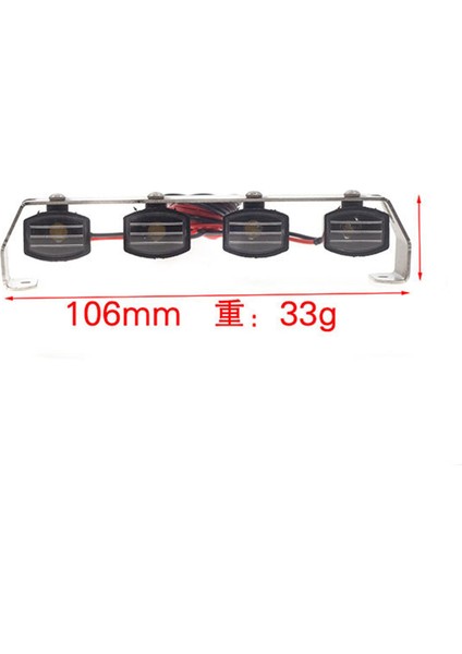1:10 Rc Araba Işık Bar Seti Yanıp Sönen Lamba Trx4 SCX10 Paletli Aksesuarlar Için 4 LED Işıklar (Yurt Dışından) fırsatları