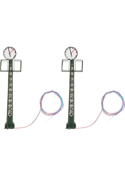 2x Model Demiryolu Işıkları Ho Ölçekli LED Lamba Kum Masası Mikro Peyzaj Yeşil (Yurt Dışından) fiyatları