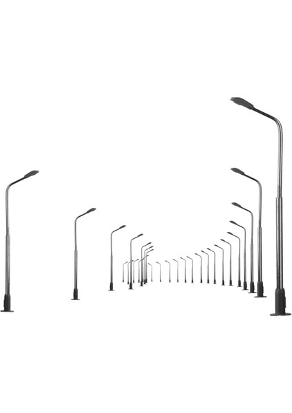 10X LED Sokak Tek Kafa Lambası Işıkları Model Kum Masa Sahne Ho 1: 150 8.3 cm (Yurt Dışından)