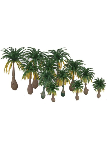 12 Adet Model Hindistan Cevizi Palmiye Ağaçları Plaj Manzarası 1: 100-1: 250 Z N Skala 4-10 cm (Yurt Dışından)
