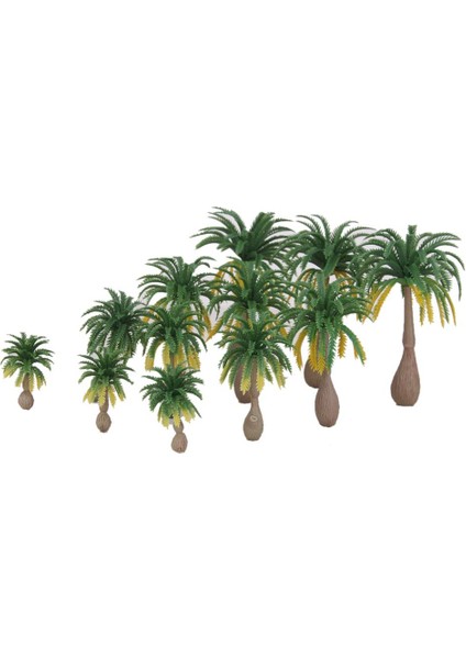 12 Adet Model Hindistan Cevizi Palmiye Ağaçları Plaj Manzarası 1: 100-1: 250 Z N Skala 4-10 cm (Yurt Dışından)