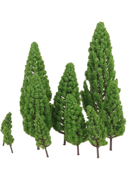 10 Adet Çoklu Ölçekli Ağaçlar Model Tren Savaşı Oyunu Diorama Manzara Düzeni O Ho N Z (Yurt Dışından)
