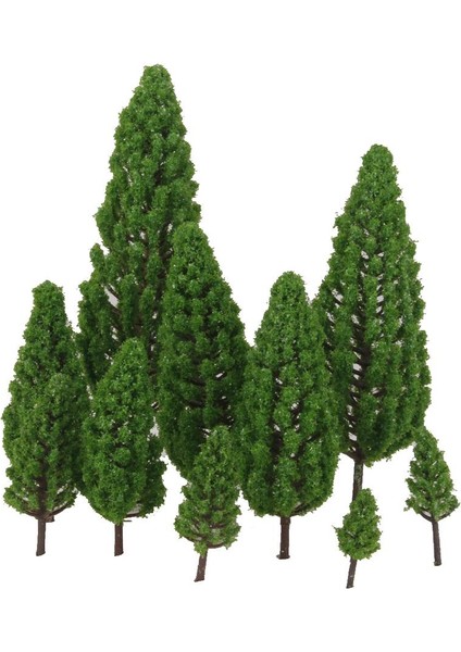 10 Adet Çoklu Ölçekli Ağaçlar Model Tren Savaşı Oyunu Diorama Manzara Düzeni O Ho N Z (Yurt Dışından)