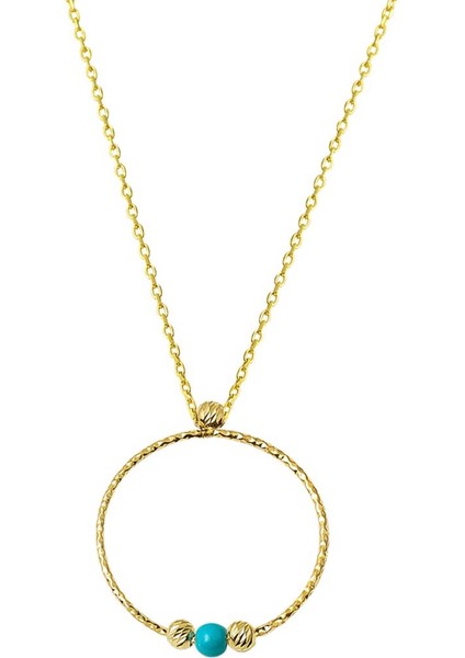 Toplu Halka Taşsız Altın Kolye