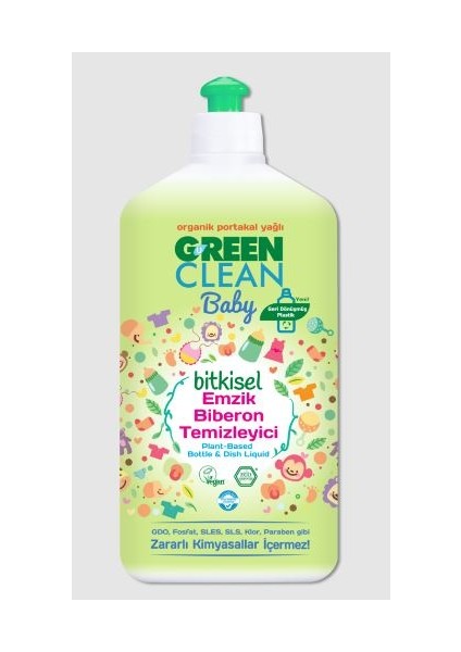 U Green Clean Baby Bitkisel Emzik Biberon Temizleyici 500 ml 3'lü Set