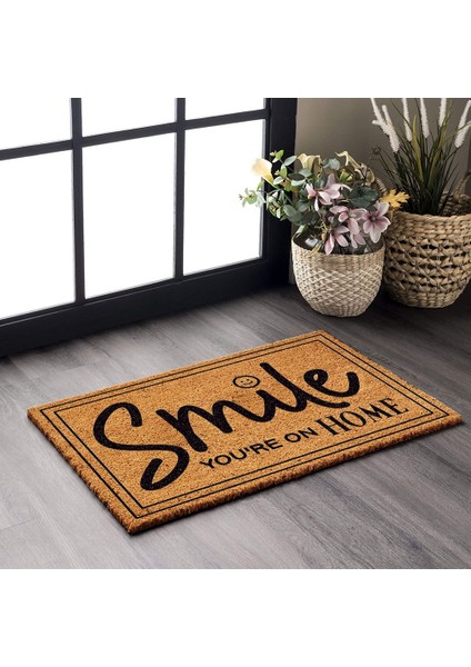 Paspas Smile Home Desenli Kapı Önü Paspası