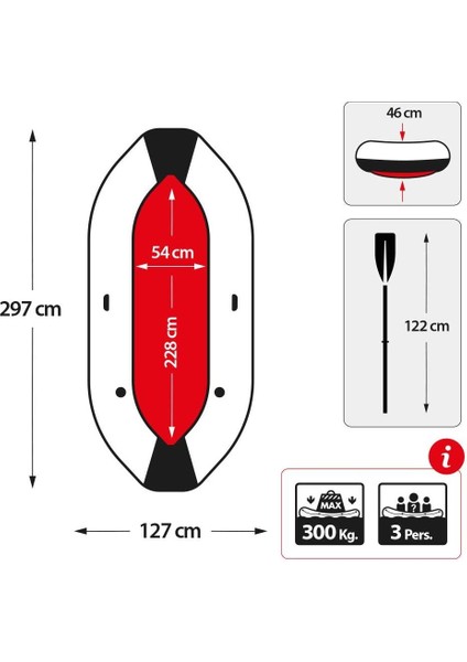 Intex Mariner 3 Şişme Bot (297X 127 x 46 Cm)