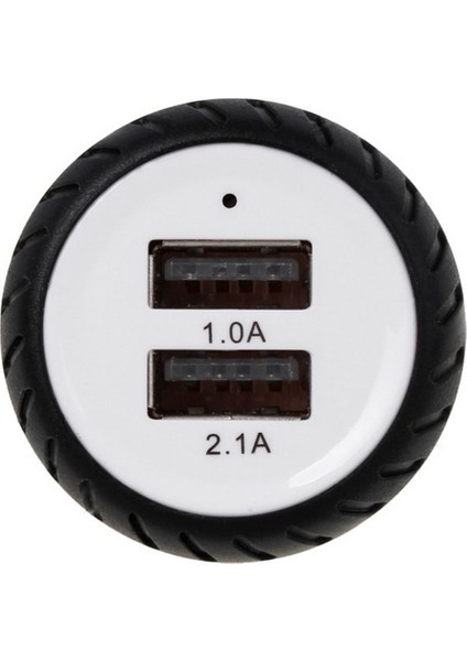 Mini Tekerlekler Tasarım 5 V 1.0A + 2.1A Çift USB Evrensel Hızlı Araç Şarj Telefonları Tabletler Için Beyaz + Siyah (Yurt Dışından) fırsatları