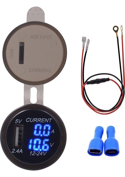 LED Dijital Voltmetre ile USB Şarj Güç Çıkışı Adaptörü (Yurt Dışından)