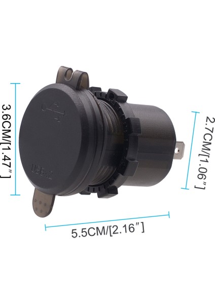 Evrensel Araba Çift Bağlantı Noktası USB Şarj Güç Çıkışı Adaptörü 4.2A 5 V IP66 LED Dijital Voltmetre + 60CM Kablo (Yurt Dışından) fiyatları