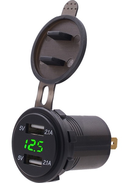 Evrensel Araba Çift Bağlantı Noktası USB Şarj Güç Çıkışı Adaptörü 4.2A 5 V IP66 LED Dijital Voltmetre + 60CM Kablo (Yurt Dışından) modelleri