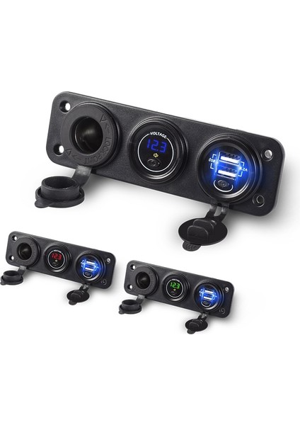 Çok Fonksiyonlu Dijital Ekran Çift USB Araç Şarj Cihazı (Yurt Dışından) modelleri