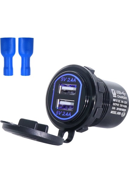 Metal Çift USB Araç Şarj 5 V 4.8A Alüminyum Alaşımlı Araç Şarjı (Yurt Dışından)