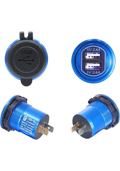Metal Çift USB Araç Şarj 5 V 4.8A Alüminyum Alaşımlı Araç Şarjı (Yurt Dışından) fırsatları