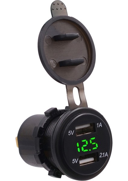 Evrensel Araba Çift Bağlantı Noktası USB Şarj Güç Çıkışı Adaptörü 3.1A 5 V IP66 LED Dijital Voltmetre + 60CM Kablo (Yurt Dışından) modelleri