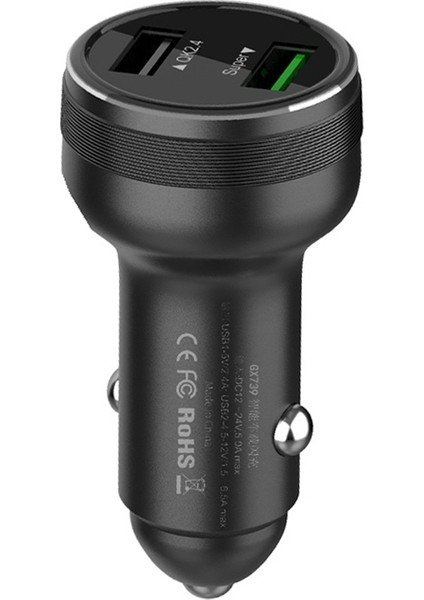 Oppo / Huaweı Siyah Için Çift USB 66W Araba Flaş Şarj Cihazı (Yurt Dışından) fiyatları