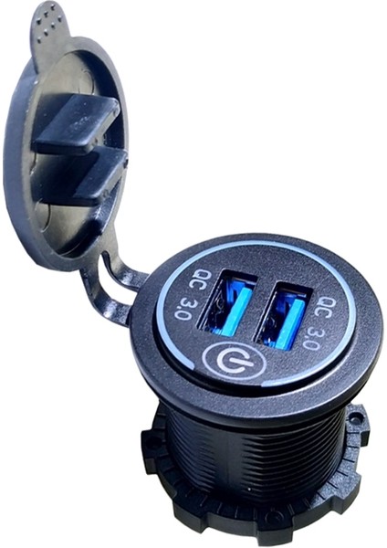 Dokunmatik Anahtarı ile Ikili USB Qc3.0 Hızlı Şarj Cep Telefonu Şarj Cihazı (Yurt Dışından) modelleri