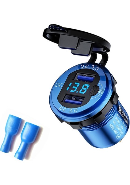 Araba USB Şarj Cihazı Altın Kabuk Terminali Ile: Kabuk Terminali ile (Yurt Dışından)